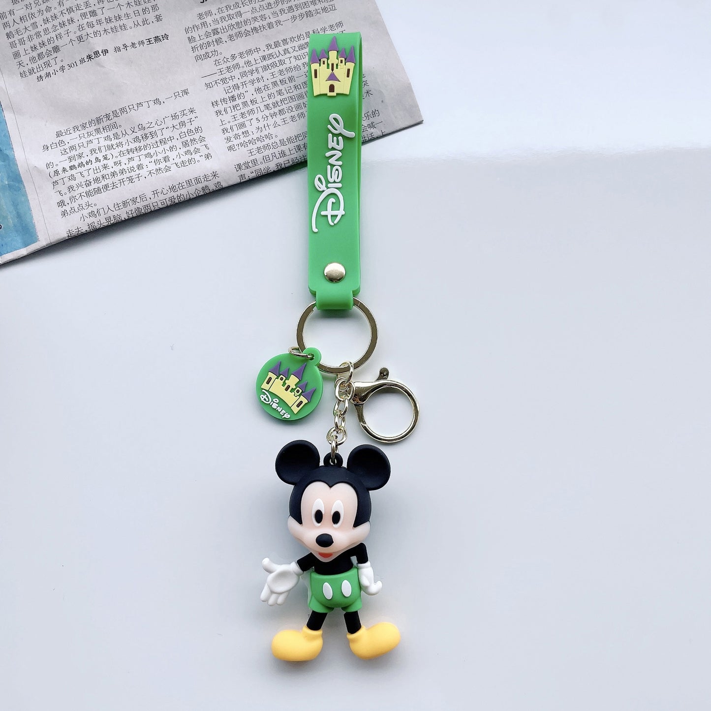 SISSLIA Kawaii Kids Disneys Mickey Keychain Anime Stitch Cute Minnie Keyring Student Bag Hanging All-match Car Key Chain Christmas