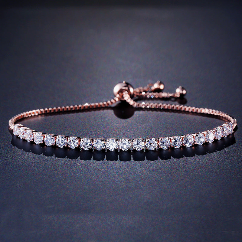 SISSLIA Round Zirconia Crystal Tennis Bracelets for Women New Fashion Hip Hop Style Dazzling Link Chain Jewelry BP144