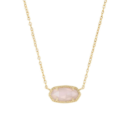 SISSLIA Geometric Rose Quartz Gemstone Pendant Necklace for Women Fashion Jewelry Unique Gifts