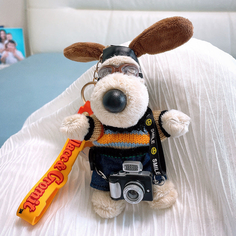 SISSLIA Original Wallace Plush Gromit Toy Wallace Dog Bag Key Chain Anime Gromit Puppy Stuffed Doll Xmas Gift Can Change Clothes