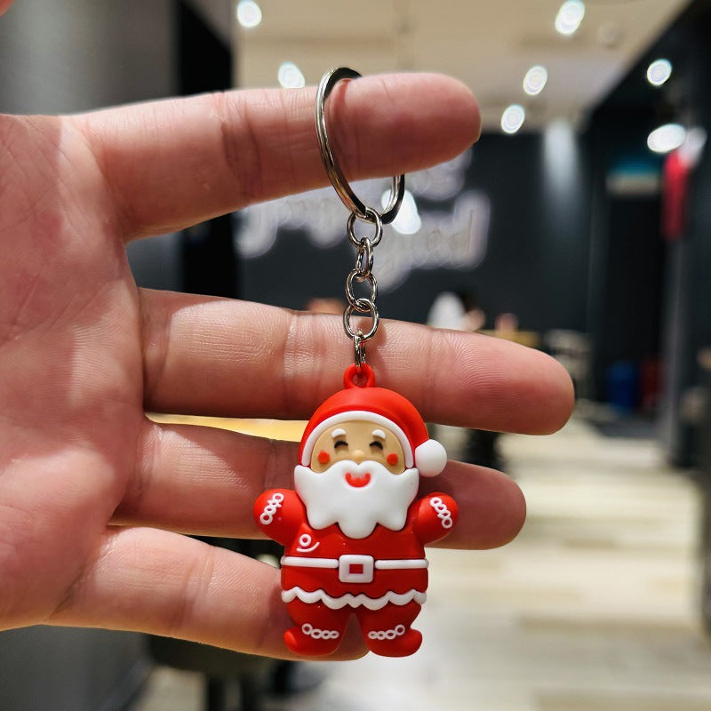 SISSLIA Santa Claus Cartoon Keychain Cartoon Characters Free Shipping Creative Gifts Action Figure Car Key Chain Jewelry Christmas