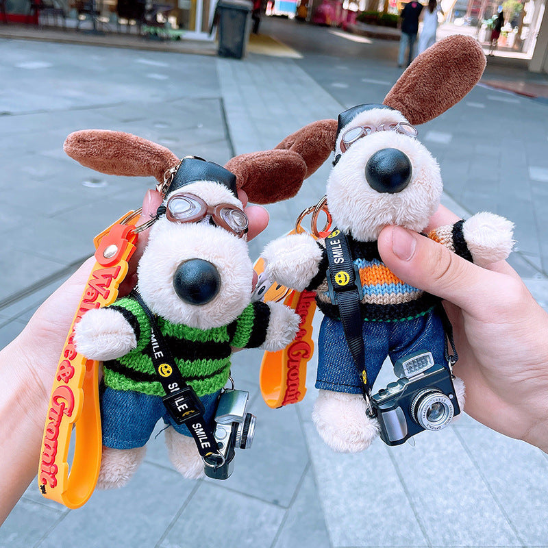 SISSLIA Original Wallace Plush Gromit Toy Wallace Dog Bag Key Chain Anime Gromit Puppy Stuffed Doll Xmas Gift Can Change Clothes
