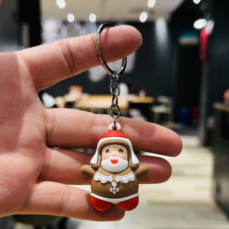 SISSLIA Santa Claus Cartoon Keychain Cartoon Characters Free Shipping Creative Gifts Action Figure Car Key Chain Jewelry Christmas