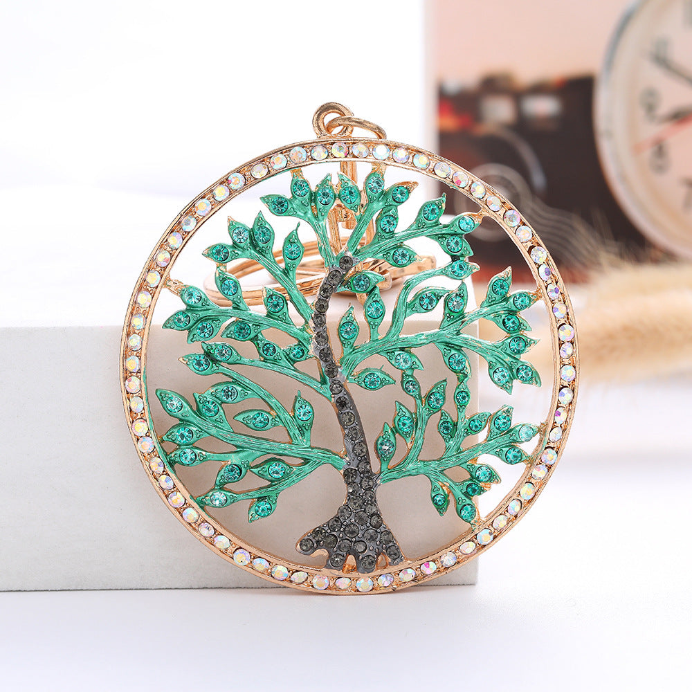 SISSLIA Disc Leaf Keychain Girl Key Chain Metal Bag Pendant Accessory Car Handbag Key Holder Jewelry Gifts Wholesale