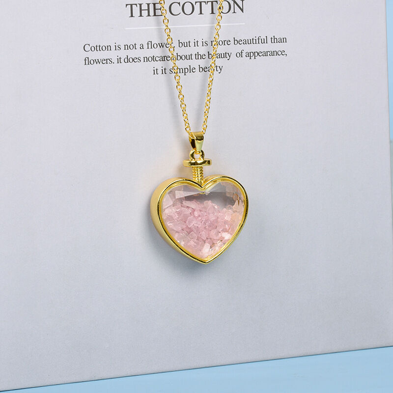 SISSLIA Natural Stone Heart Shape Crystal Pendant Necklace Choker Exquisite Female Jewelry Gift