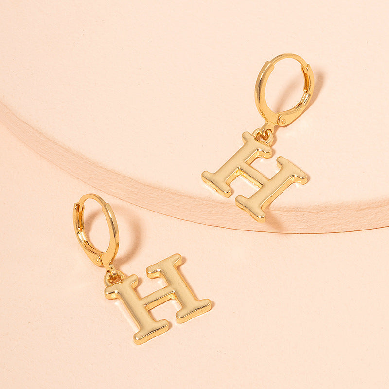 Letter Dangling Earring