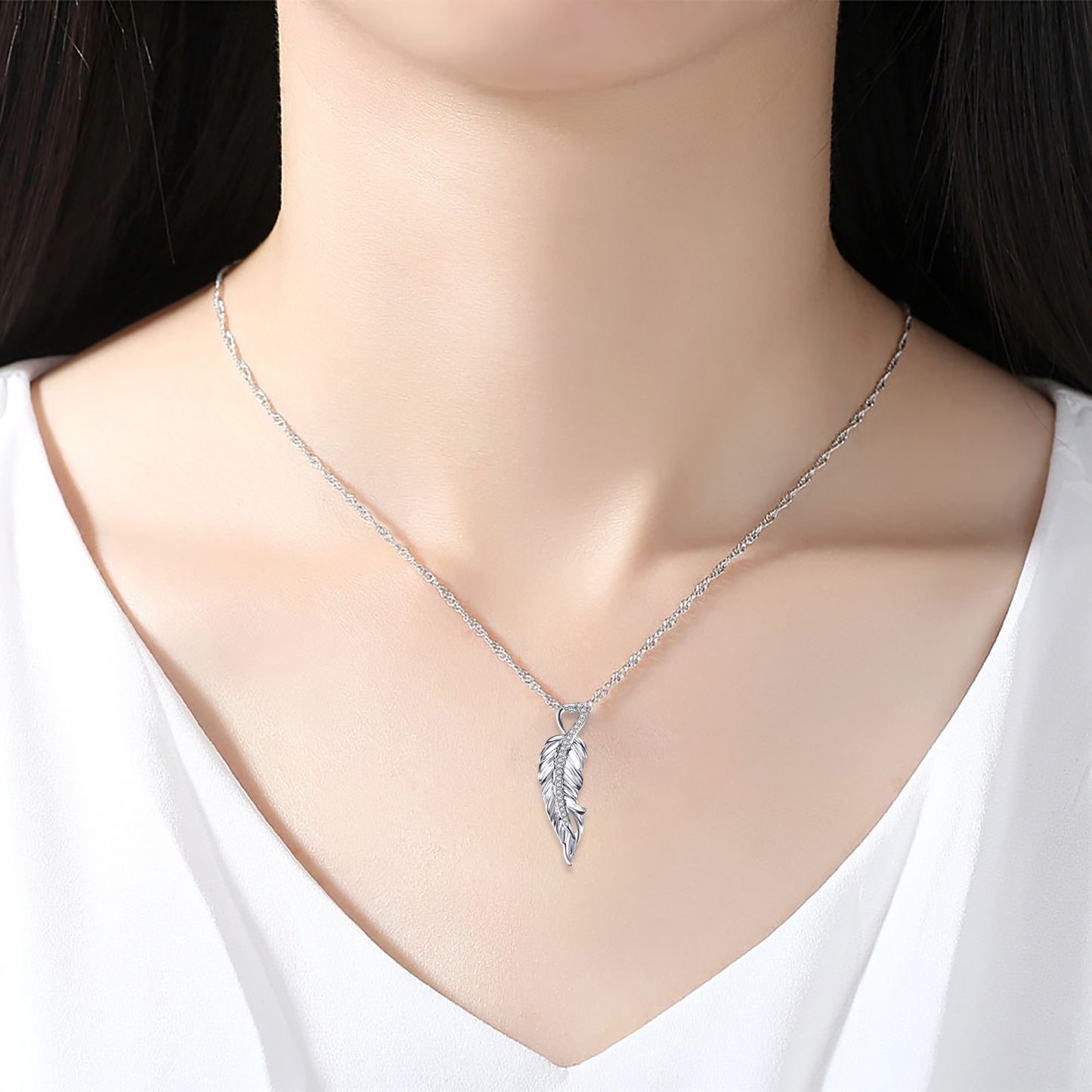 Stainless Steel leaves Necklace