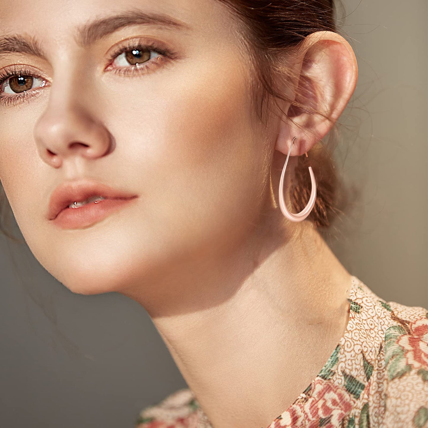 SISSLIA Hot Sale 925 Sterling Silver Needle Geometric Oval Hoop Earrings For Women Simple Desgin Earrings Party Wedding Jewelry