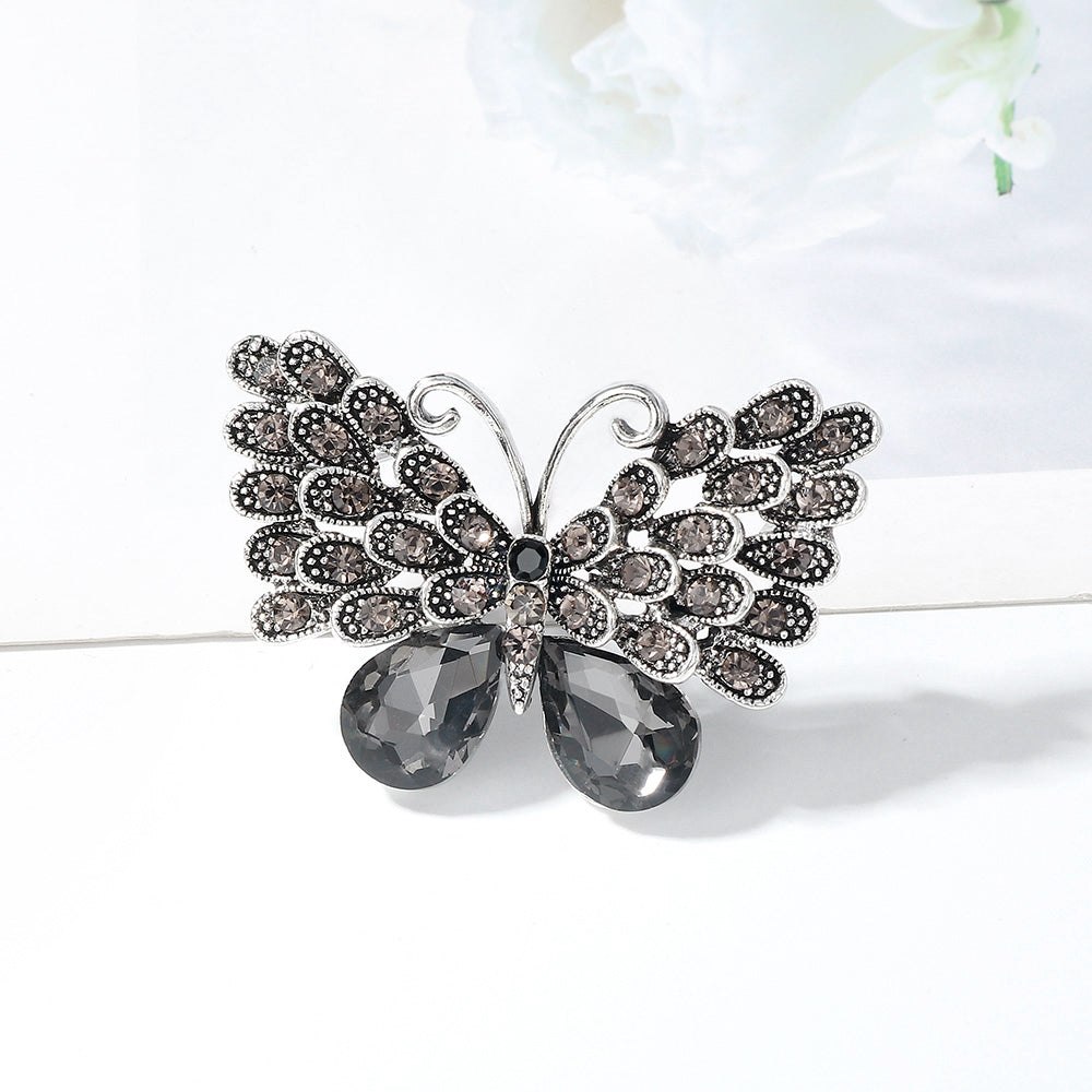 Butterfly Rhinestone Brooch