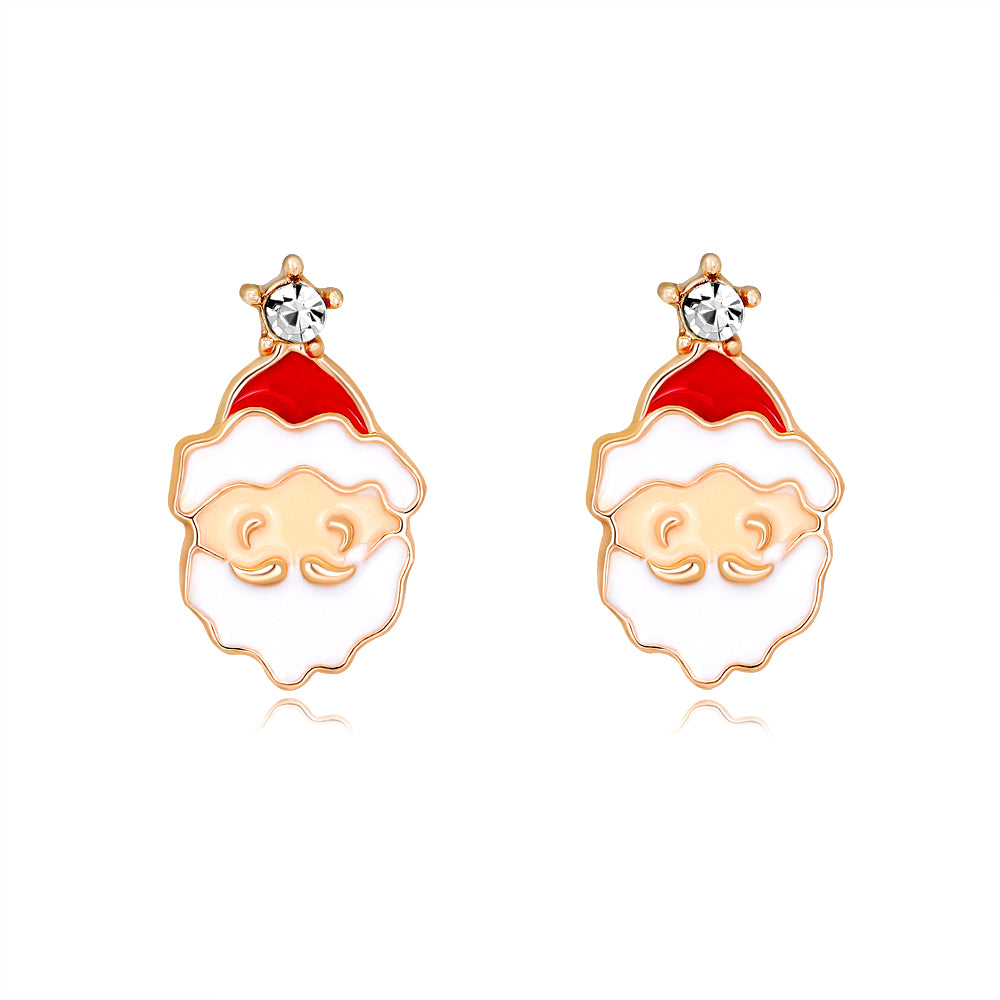 Snowman Snowflake Stud Earrings