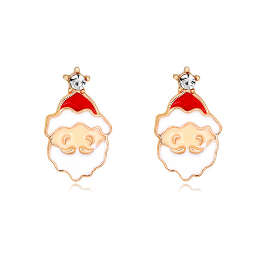 Snowman Snowflake Stud Earrings