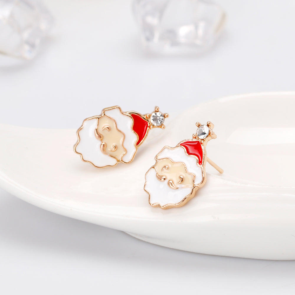 Snowman Snowflake Stud Earrings