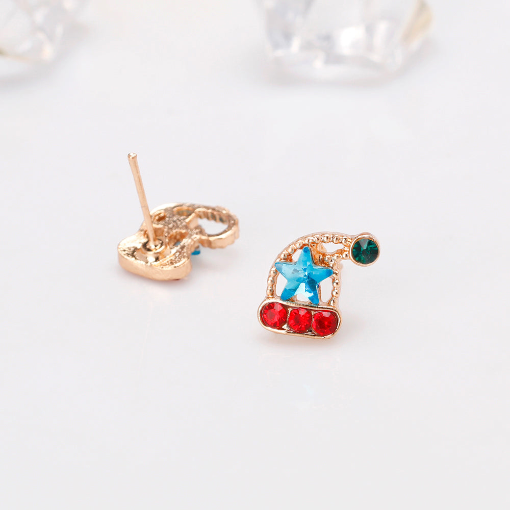 Christmas Sock Rhinestone Earrings