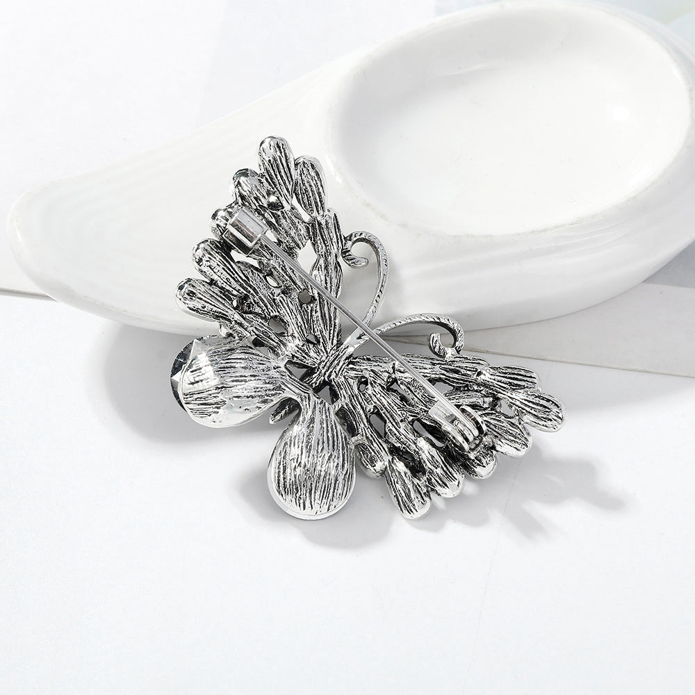 Butterfly Rhinestone Brooch