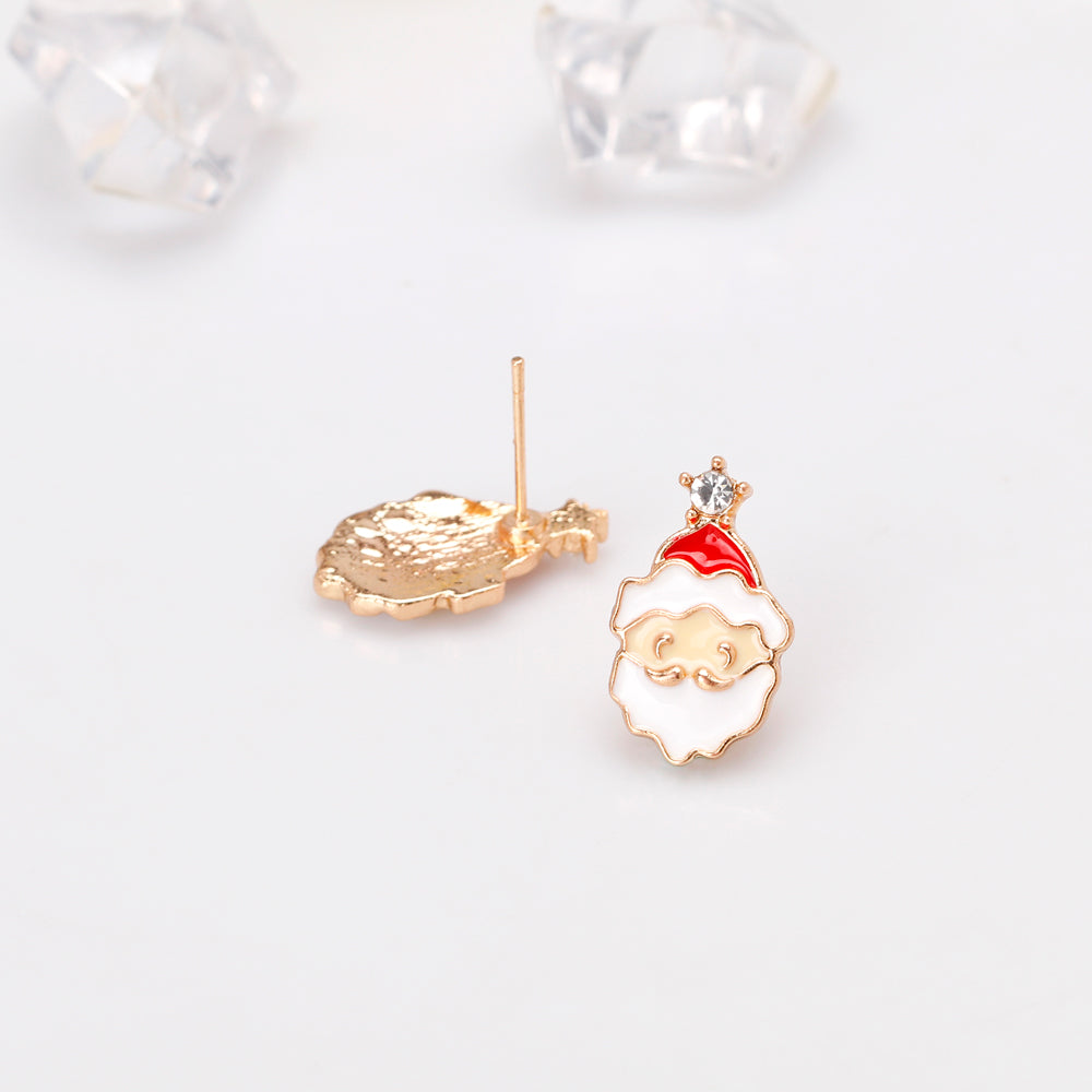 Snowman Snowflake Stud Earrings