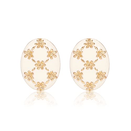 White andYellow Earrings