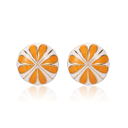 White andYellow Earrings