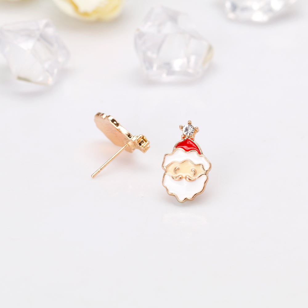 Snowman Snowflake Stud Earrings