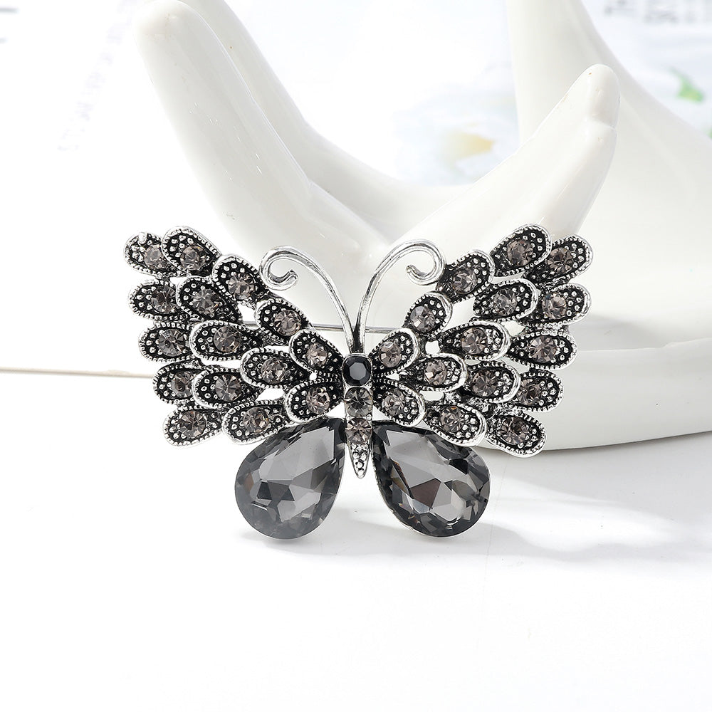Butterfly Rhinestone Brooch