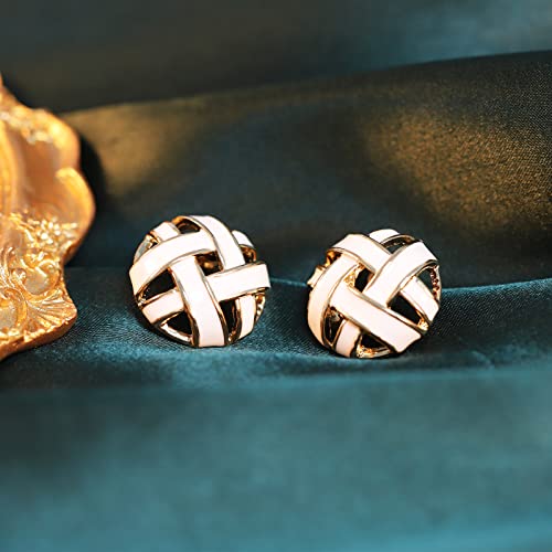 White andYellow Earrings