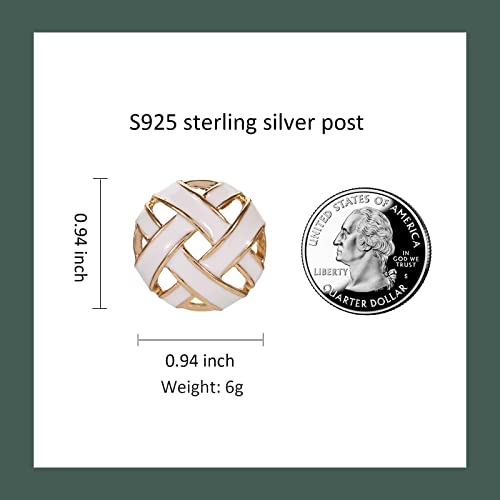 White andYellow Earrings