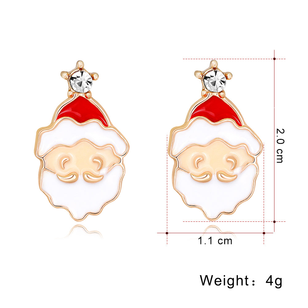 Snowman Snowflake Stud Earrings