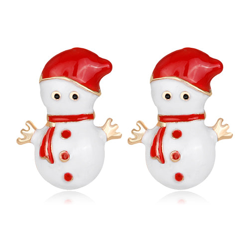 Snowman Christmas Earrings