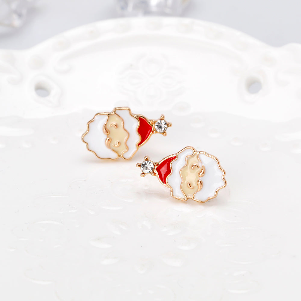 Snowman Snowflake Stud Earrings