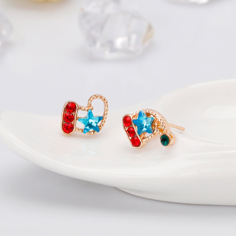 Christmas Sock Rhinestone Earrings