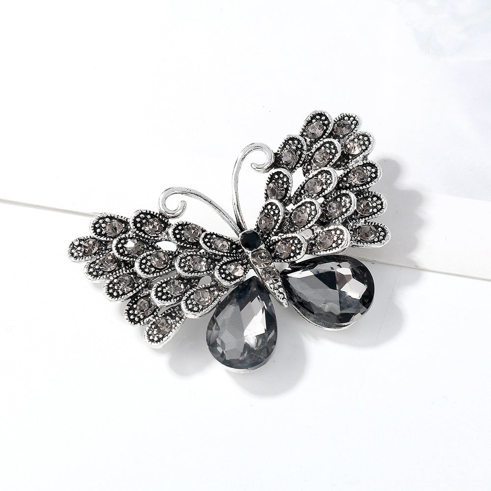 Butterfly Rhinestone Brooch