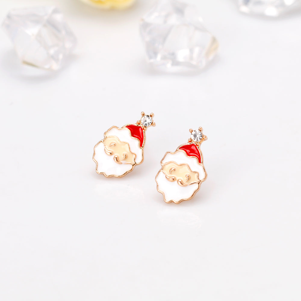 Snowman Snowflake Stud Earrings