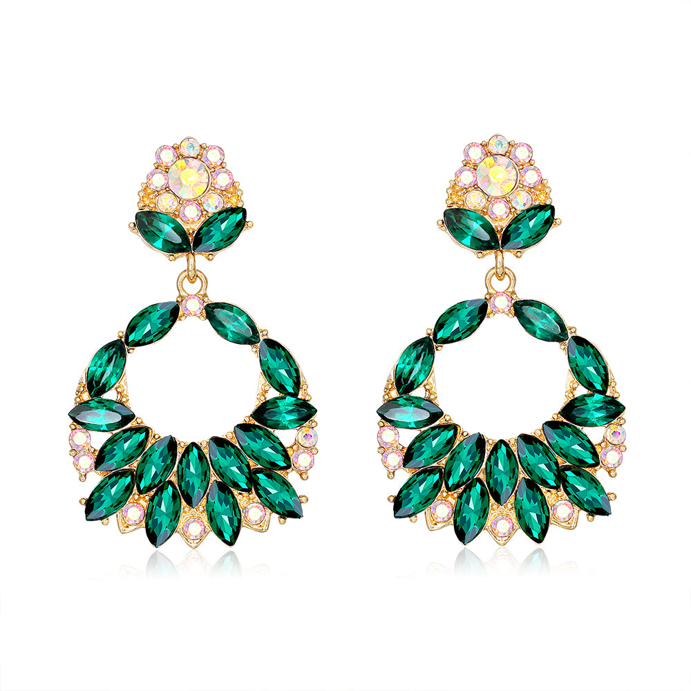 Stylish Crystal Pendant Earrings