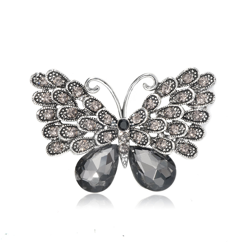 Butterfly Rhinestone Brooch
