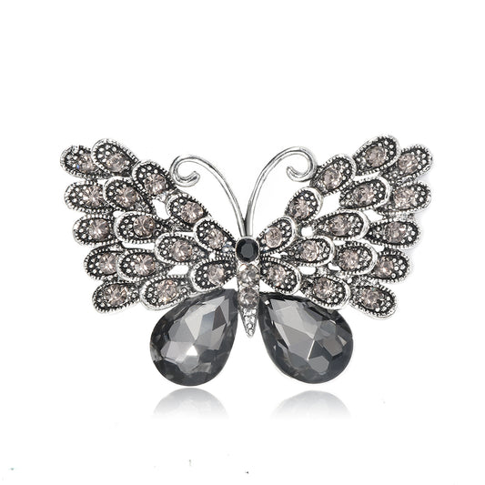 Butterfly Rhinestone Brooch