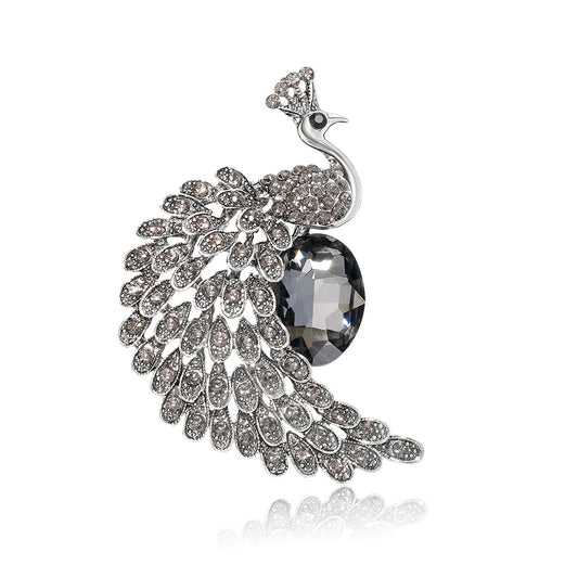 Flash Peacock Brooch