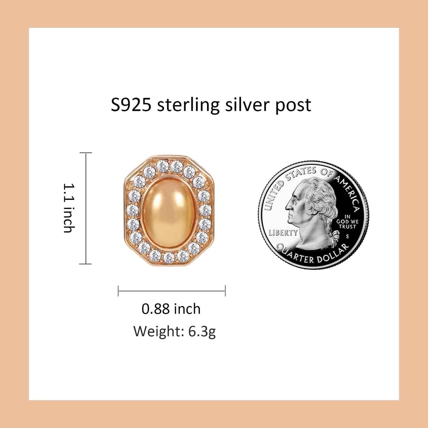 S925 Fashion Rhinestone Stud Earrings