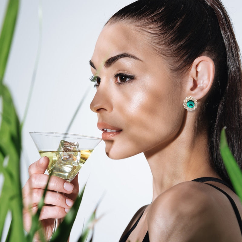 Round Pearl Earrings 925 Silver