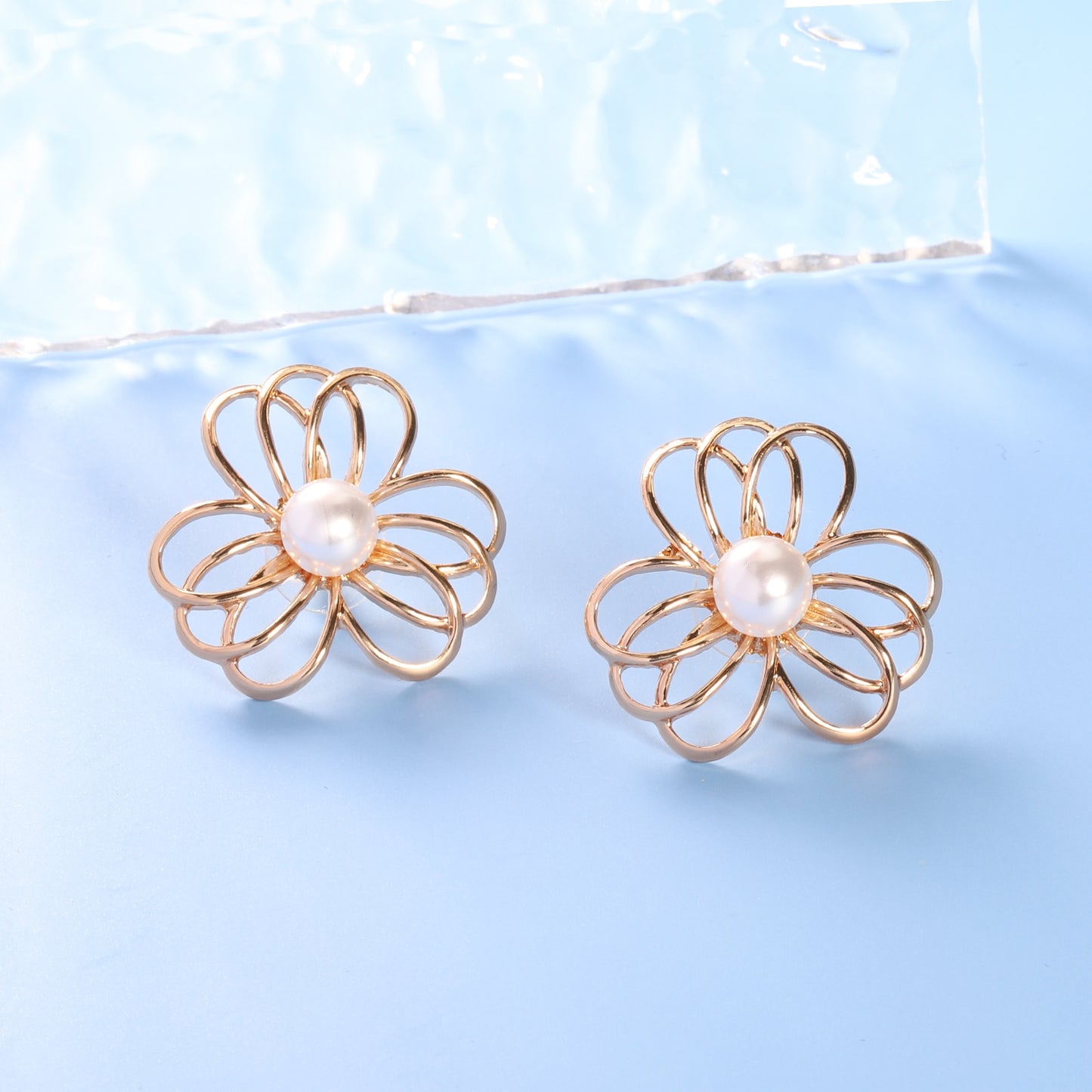 S925 Sterling Silver Flower Earrings