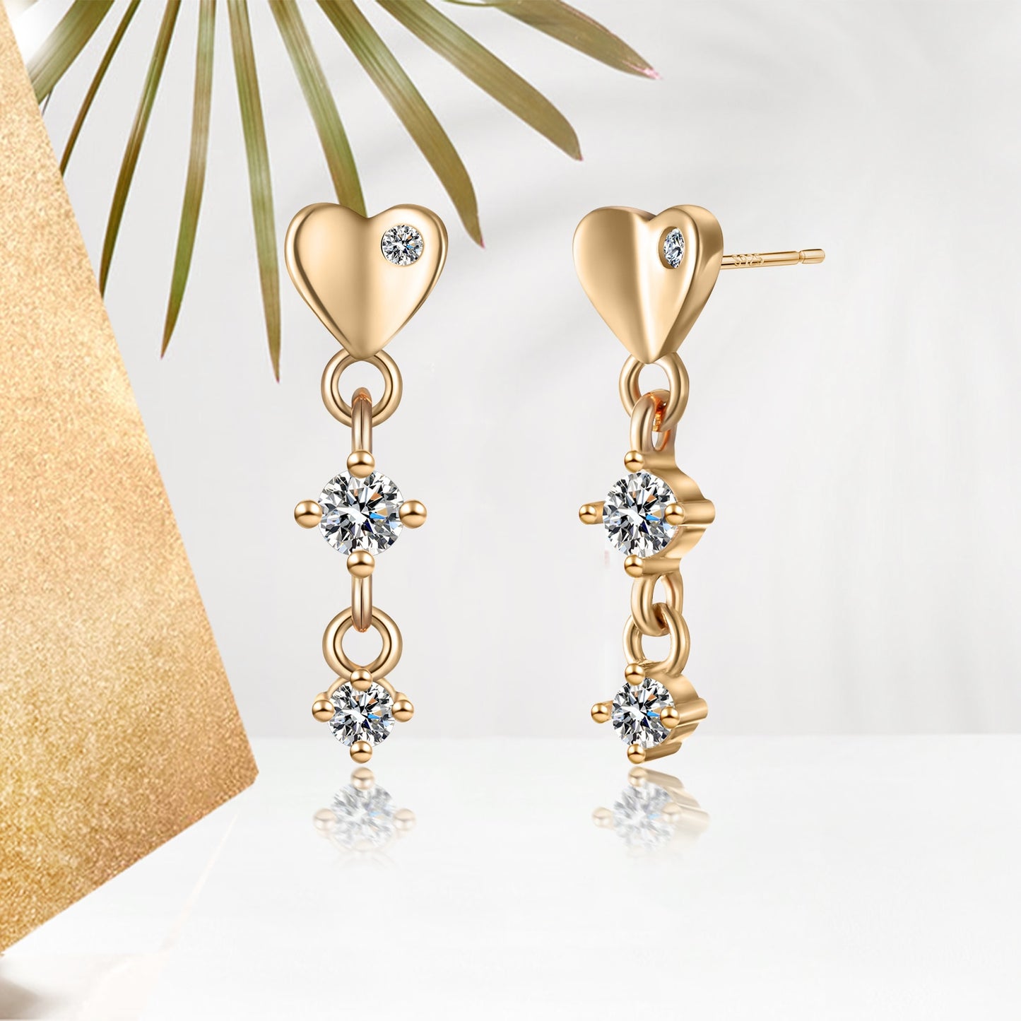 Rhinestone Earrings 925 Silver