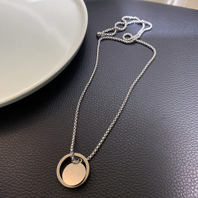 Hip Hop Round Coin Necklace