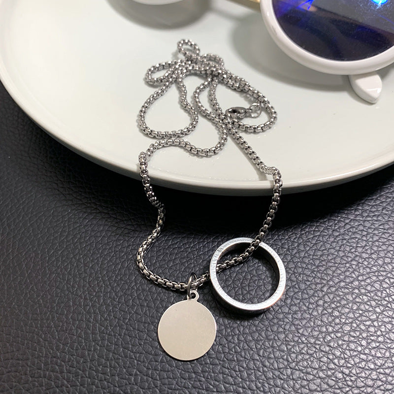 Hip Hop Round Coin Necklace
